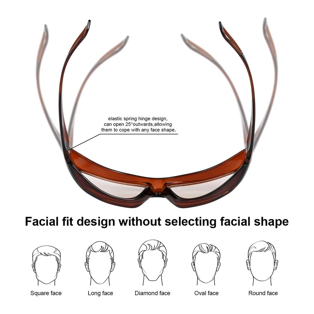 2PCS Clear Safety Glasses Women Square Anti Fog Blue Light Blocking Glasses Scratch Resistant Work Glass For Men & Nurse