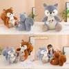 Plush Cartoon Squirrel Toy Animal Stuffed Doll Embroidery Children Gift Birthday