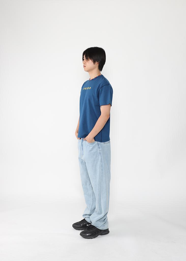 DOTON Staring Crop T-Shirts(Deep Blue)