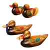 2 Pack Wood Mandarin Duck Ornaments Indoor and Outdoor Decorative Statues For Garden And Home Aesthetic Enhancement