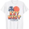 Key West Florida Retro Sonnenuntergang Palmenbaum Vintage Urlaubs-T-Shirt