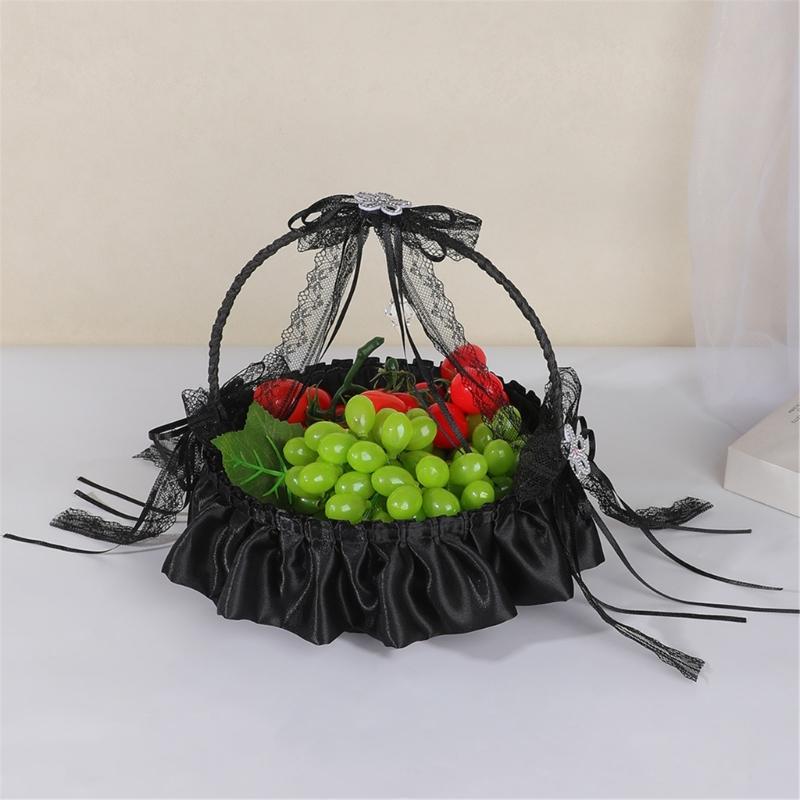 Elegant French Wedding RingsHolder Basket For Party Of Washable Cloth