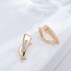 New Trendy  Rose Gold Color Drop Earrings For Women Fine Vintage Jewelry Natural Zircon Trendy One Touch Earrings