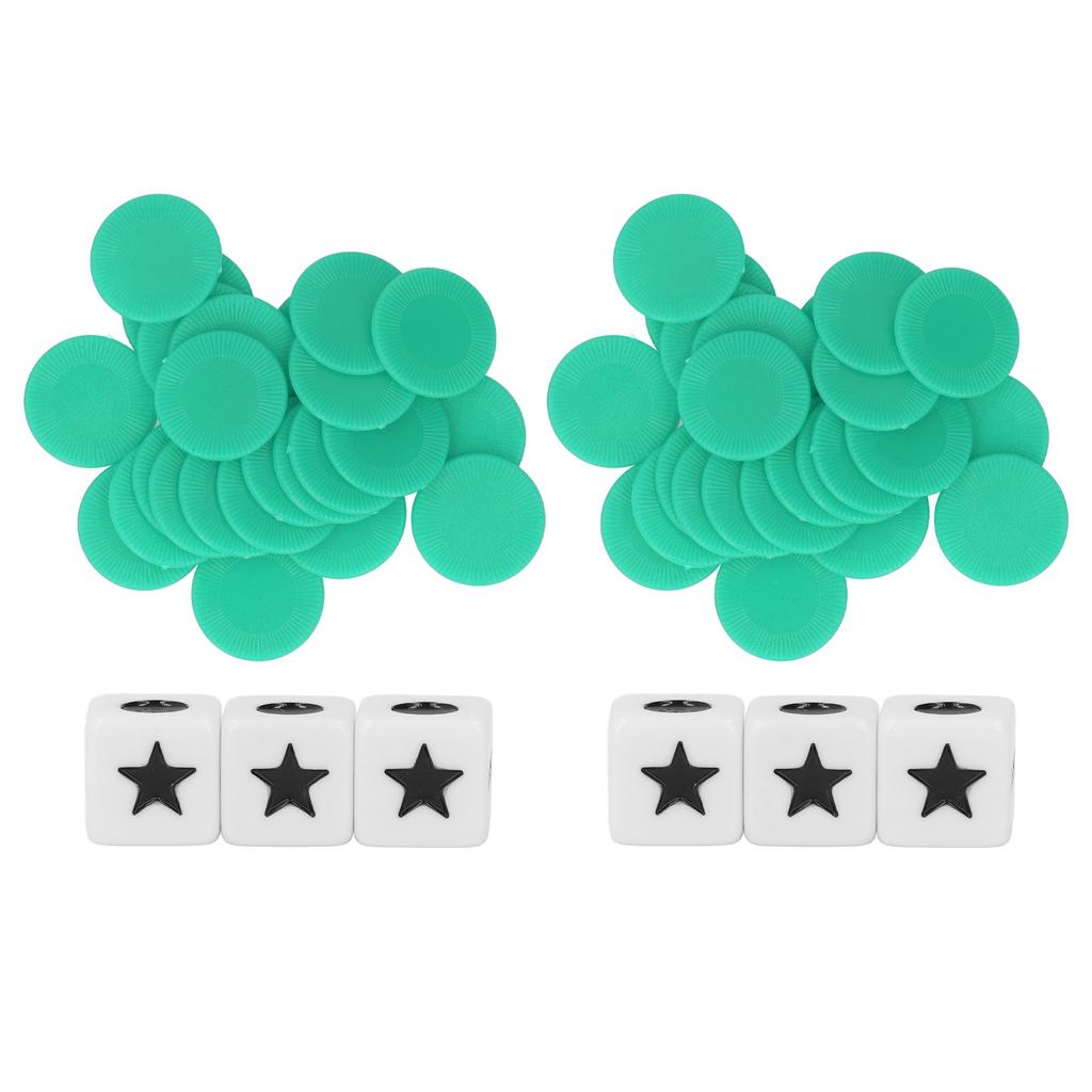 2 Set Left Right Center Dice Multipurpose Fun Innovative Interaction Dice Chip Game Set for Family