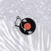 Colorful Vinyl Unique Record Metal Pin Creative Brooch Fashionable Accessory Everyone For