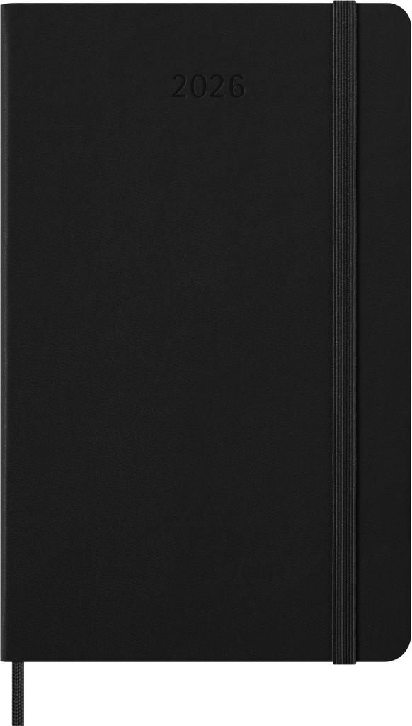Moleskine 2026 January Daily Large Size x DHB12DC3Y26 Planner, Start, 12-Month Diary, (13cm 21cm), Hardcover, Black,