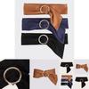 Womens Wide Faux Leather Waist Cincher With Circular Buckle For Daily Casual Use