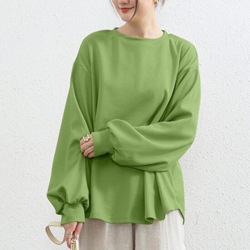 Navava Long Sleeve Sweatshirt Daily Loose Fit Round Neck Nt3245