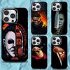 H-Halloween Michael Myers Phone Case For iPhone 16,15,14,13,12,11,Pro,Max,Plus,Mini,XS,SE Anti Fall Black Matte Hard Bumper