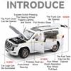 1:18 Alloy Diecast Land Cruiser LC300 Models Toys Cars 6 Doors Opened SUV with Light Music Pull Back Vehicles Toddler Kids Gifts