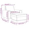 Armchair with Footstool Taupe 60 cm Fabric