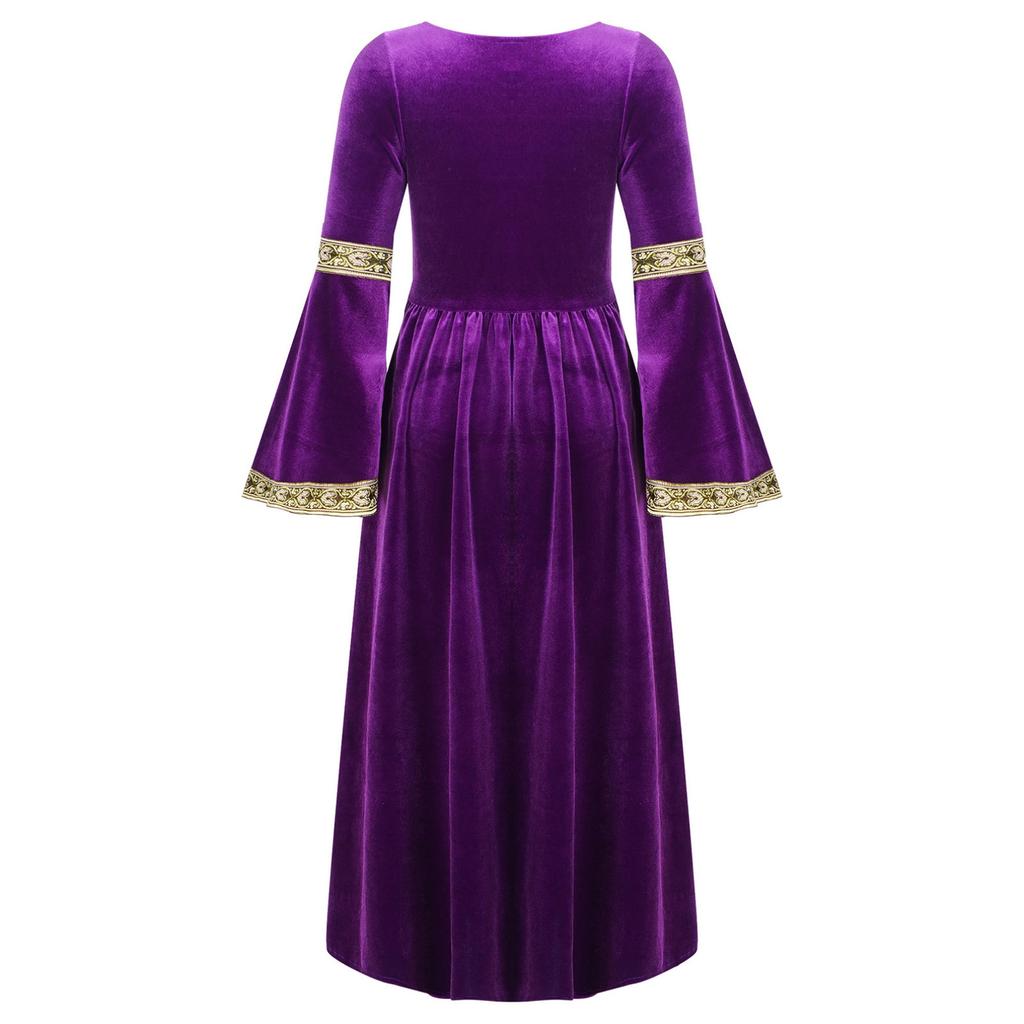 Stredoveký kostým Dievčenské stredoveké šaty Vintage Maxi šaty Princeznovské šaty Renesančné kostýmy Spoločenské kostýmy