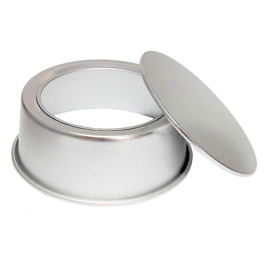 10 Inch Round Removable Bottom Anodized Aluminum Chocolate Cake Pan Tin Baking Mold Mould (Silver)