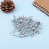 30 Pcs Large Flange Blind Rivets, Aluminum Rivets Assortment Kit Blind Rivets, Round Head Rivets