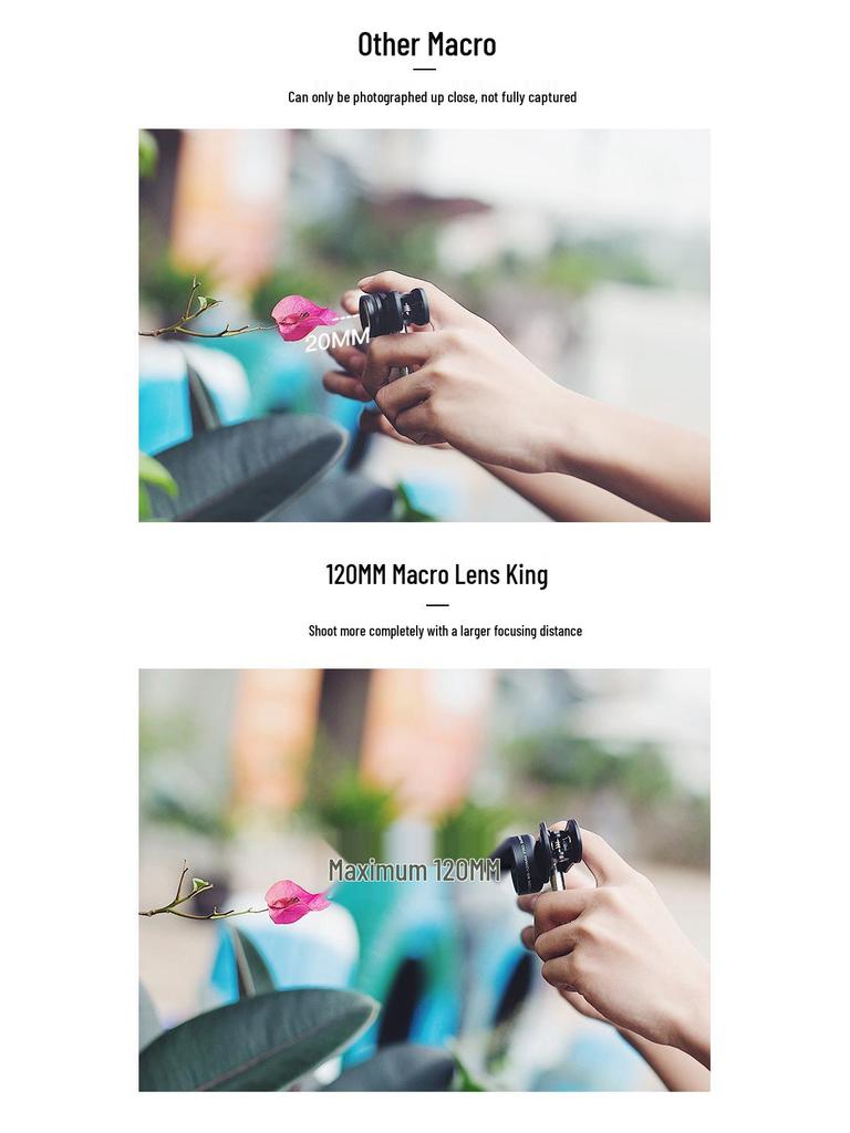 Motor Weisen HD Mobile Macro Lens for Jewelry, Flowers, Nail Art, and Eyelash Photography