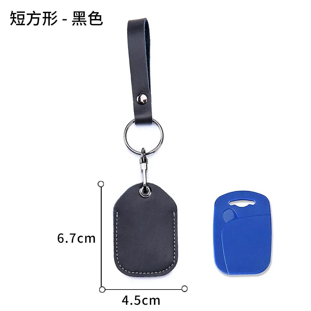 Genuine Leather Key Holder Bank Card Pocket Mini Bus Card Key Pouch Slim Housekeeper Key Access Card Protecter Cover