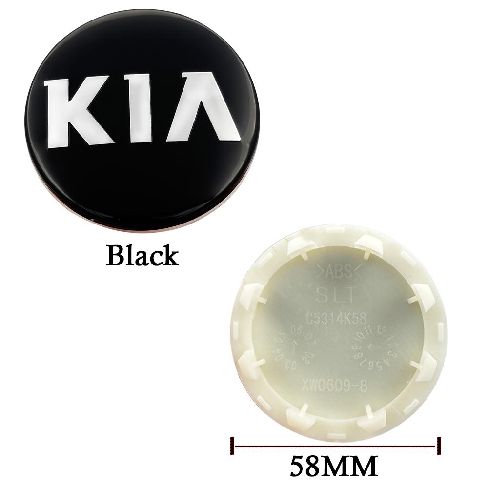 AABIY1 4 pieces of 58mm For Kia wheel hub cover logo Serato Sportage Freddy K2 K3 K5 Smart Run tire cover wheel hub center logo cover