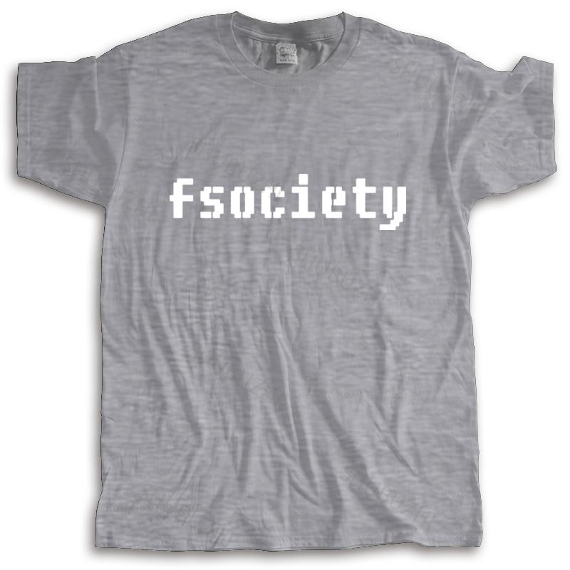 

new arrived men t-shirt summer fsociety Hacker Mr Robot Inspired T-Shirt male cotton tee-shirt bigger size 4XL