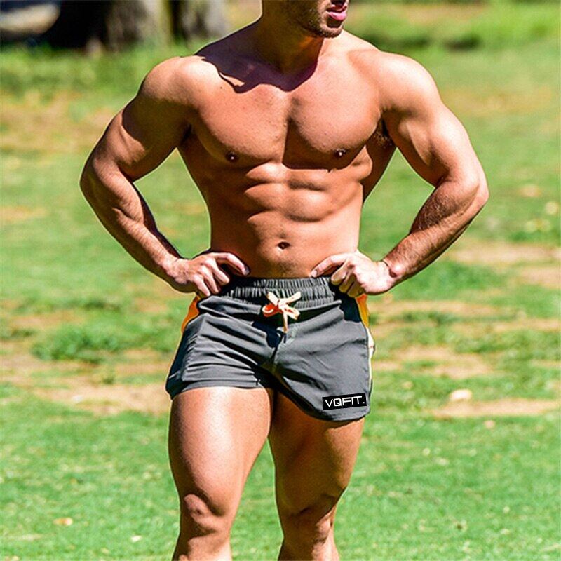 Muscleguys Merke Fitness Shorts Herre Ny Sommer Kroppsbygging Treningssentre Korte bukser Joggere Trening Sports Shorts Streetwear Joggebukser