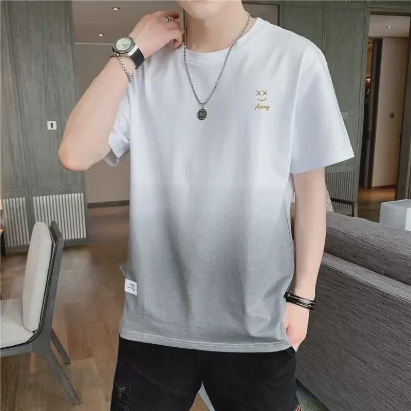 2025 Men's Gradient Loose Short Sleeve Summer T-shirt