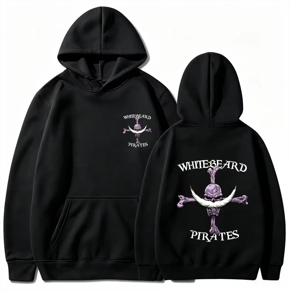 One Piece Whitebeard Pirates Hoodie Men Women Fashion Hip Hop Vintage Oversized Sweatshirt Trendy Streetwear for Daily Looks