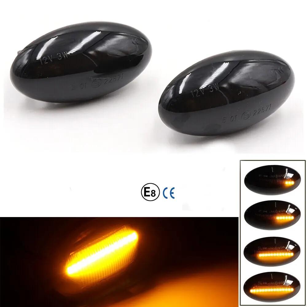 2PCS For Peugeot 107 206 Citroen Berlingo C1 C2 C3 Turn Signal LED Side Marker Light Repeater Lamp Flowing Indicator
