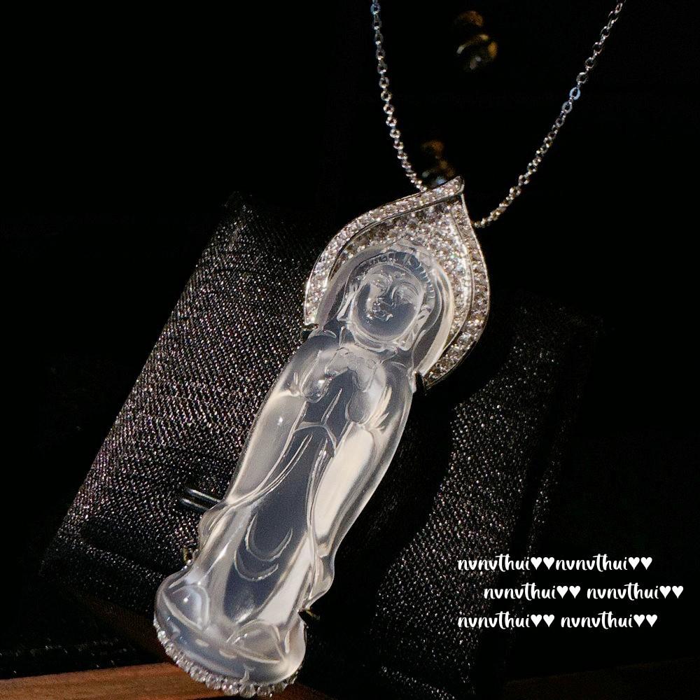 Lychee Frozen White Chalcedony, Gourd Gem Necklace, Water Spirit, 18K Gold Plated, High Ice Chalcedony Cheetah, Ring