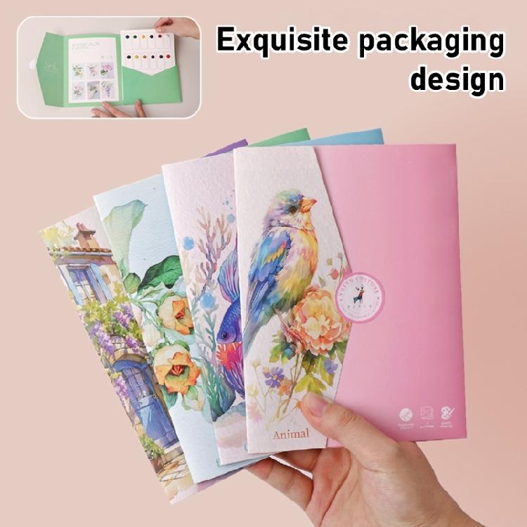 Watercolor Paint Set with Coloring Book Easy To Use Graffiti Painting Book Drawing Supplies