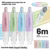 Morandi Multicolor Replaceable Core Correction Tape - Stylish Press-to-Use with Suction Card Packaging, Portable and Convenient.