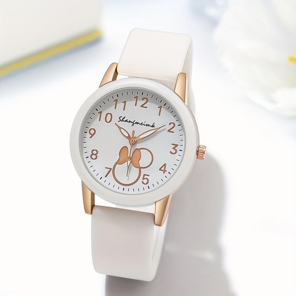 Casual Round Pointer Women Quartz Watch Cute Candy Color Analog Silicone Band Wristwatch