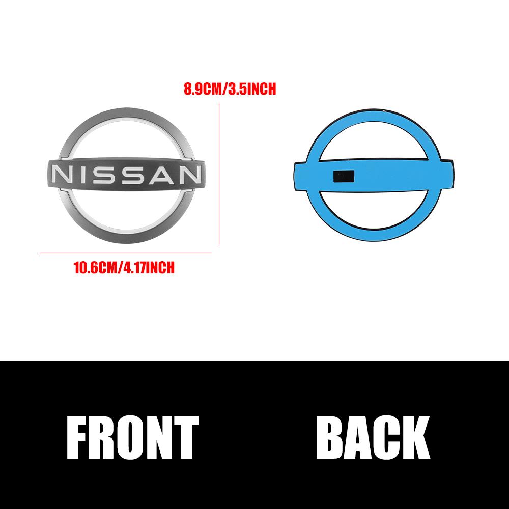 3D ABS Car Front Emblem Rear Trunk Badge Steering Wheel Sticker For Nissan Qashqai Tiida Kicks Versa Leaf Sentra X-trail Altima