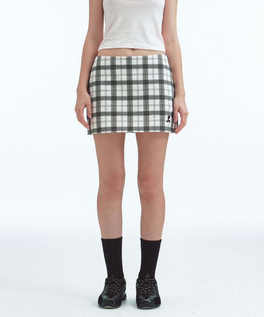 REST&RECREATION Rr Check Mini Skirt - Ivory