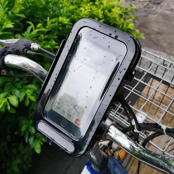 360° drehbarer, wasserdichter Fahrrad-Handyhalter für Motorrad- und Fahrradlenker