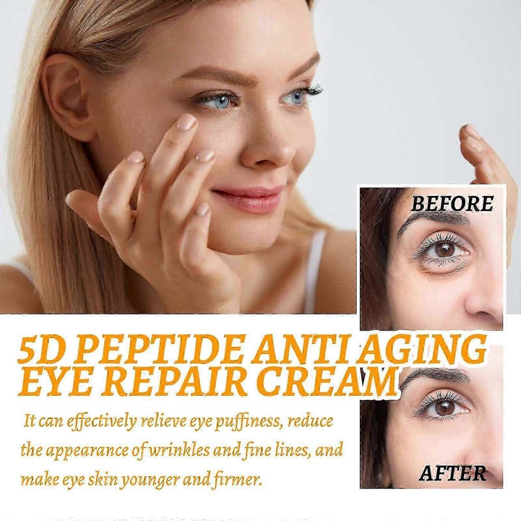 2025 Latest Model 5d Peptide Anti-Wrinkle Eye Repair Cream, Fade Fine Lines