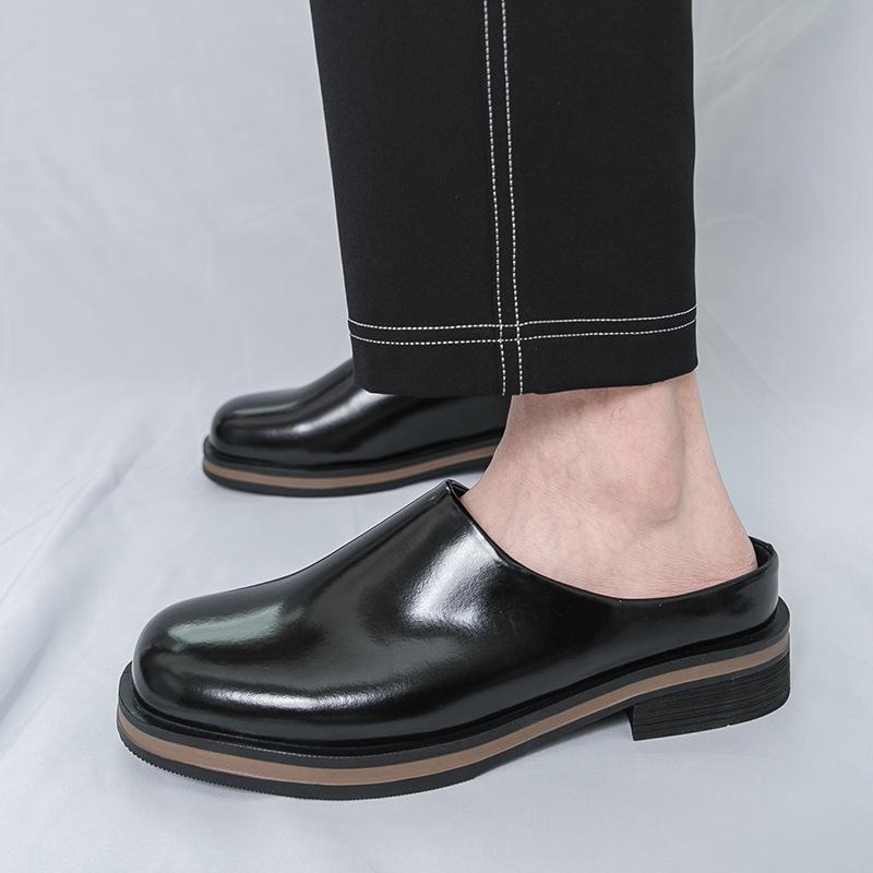 Men s Plus Size Classic British Loafers: 2025 Color Block, Thick Sole, Slip-On Style 45