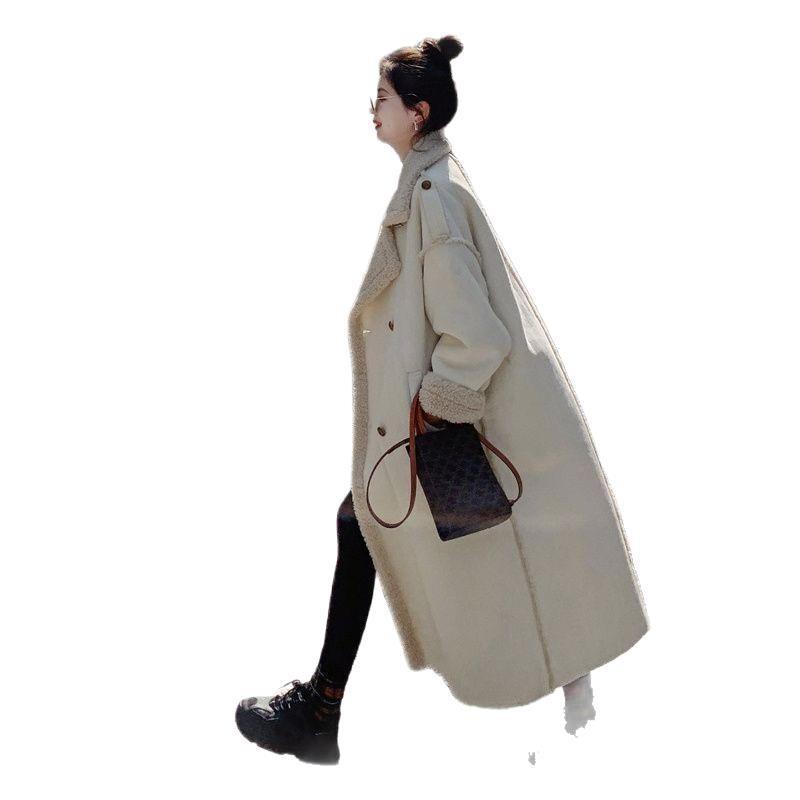 Winter new imitation lamb wool coat women's medium and long high-end loose thickened fur integrated coat