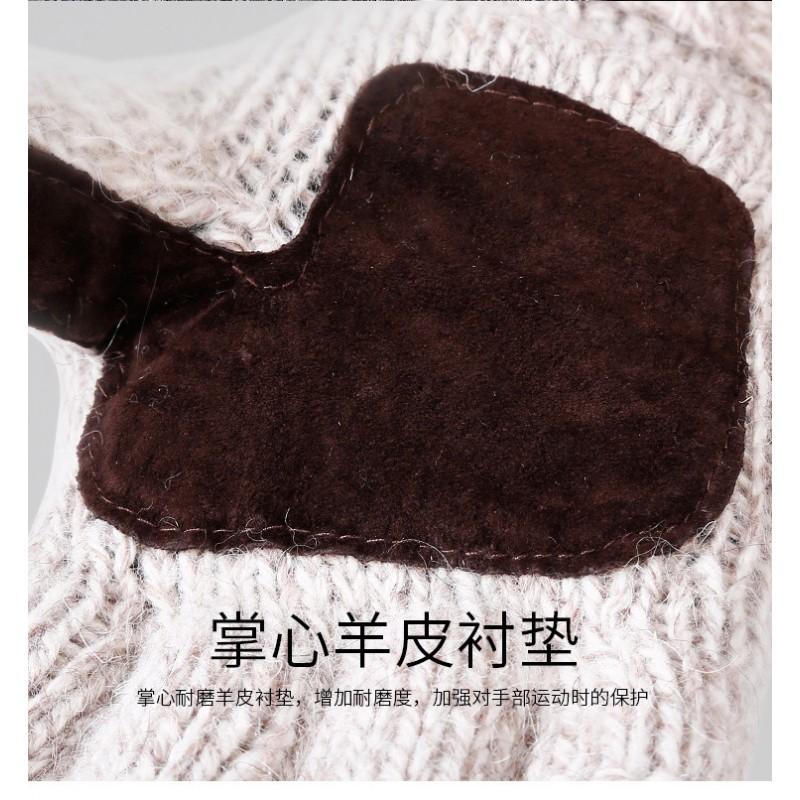 Warme Woll-Halbfinger-Fahrradhandschuhe Mit Klappbarem Oberteil Unisex Winter-Fahrradbekleidung DZ07