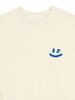 GRAVER [Unisex] Spray Small Drawing Smile Sweatshirt_Cream