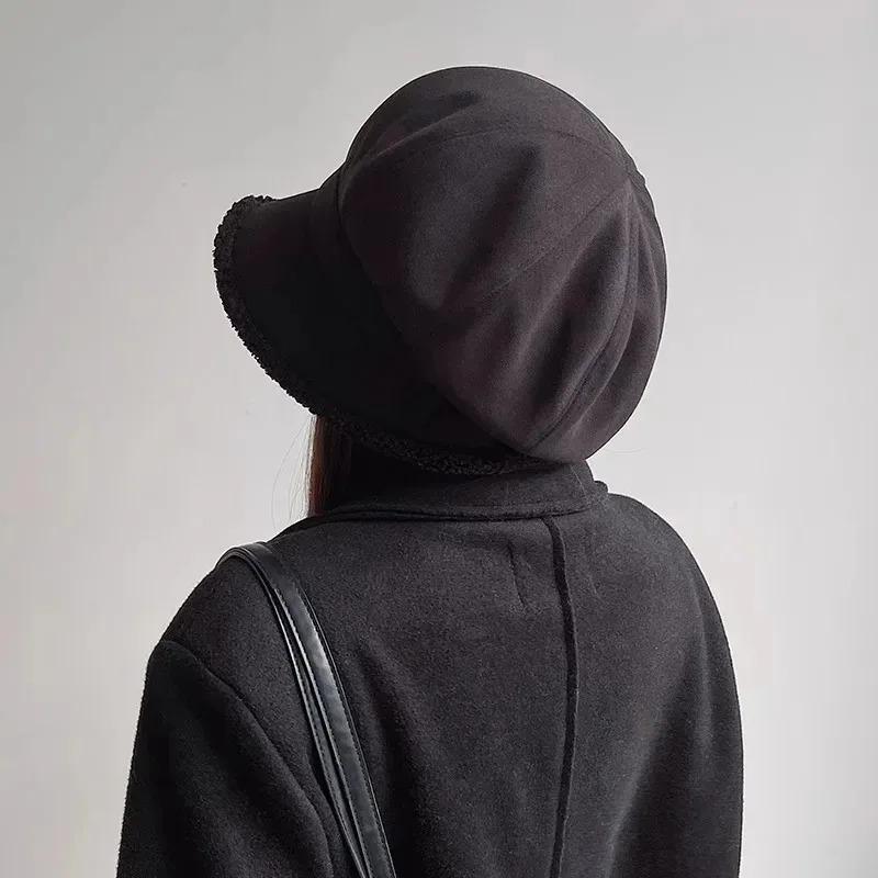 Winter Baskenmütze Hüte Frauen Retro Einfarbig Samt Achteckige Hüte Mädchen Verdickt Warm Hohe Qualität Casual Hut Mode Zubehör