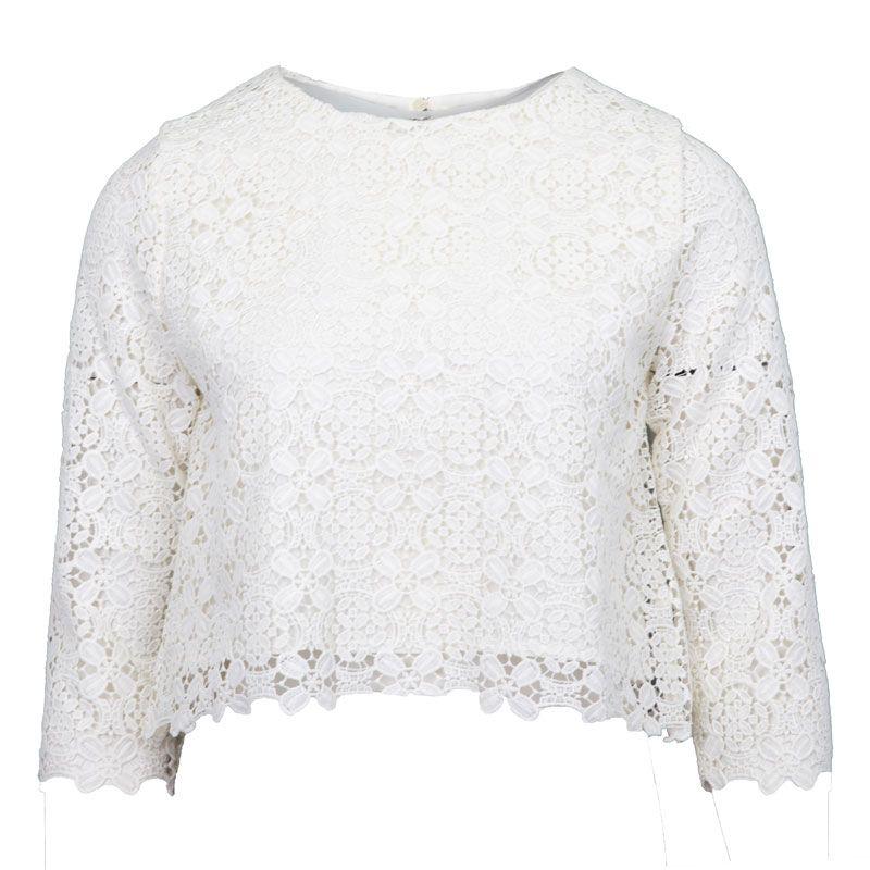 Blouse fuchsia à dentelle Bleya Femme LA PETITE ETOILE