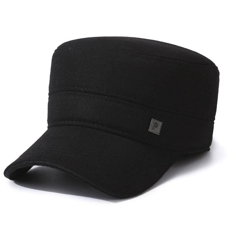 

Шапка для старика, мужская зимняя, для отца среднего возраста, для пожилых людей, для дедушки, для старика, флисовая шапка-ушанка чёрный