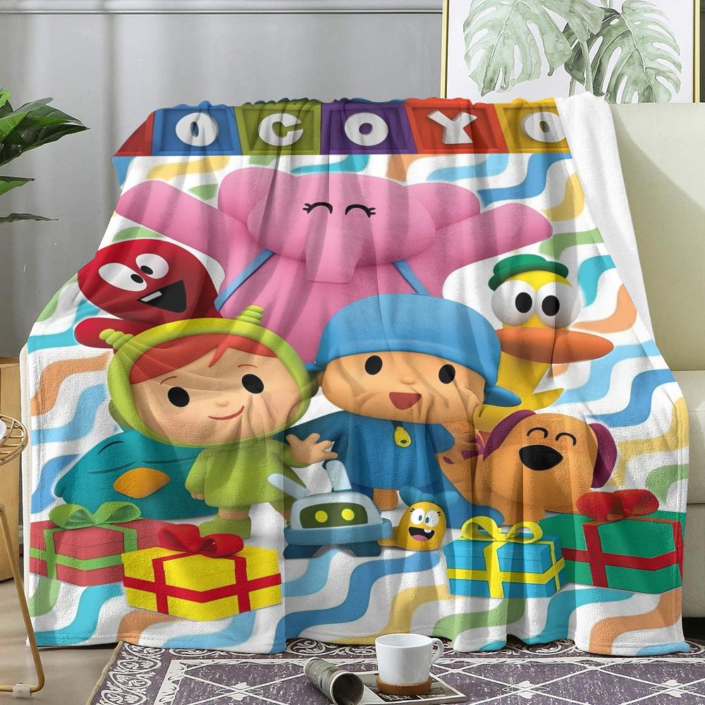 GUOYU Blanket PPOCOYO Throw Soft Flannel Throw Summer Blanket Lightweight Cozy Nap Blanket For Sofa Bed Travel
