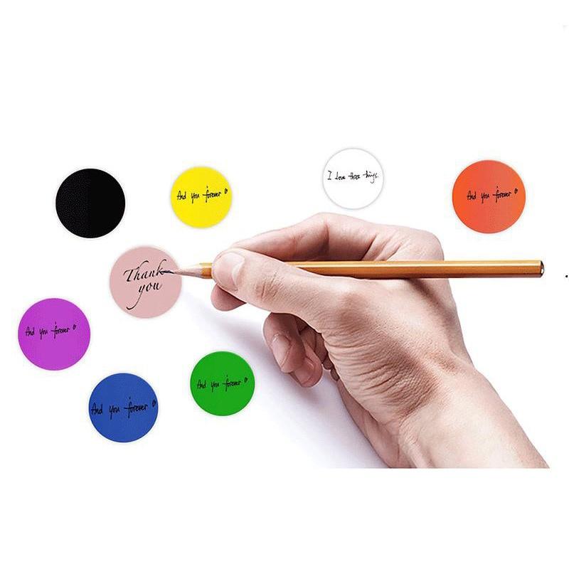 

500 шт / рулон Хрома-етикетки Наклейки Кольоровий код Точкові етикетки Наклейки 1 дюйм круглий червоний, ,жовтий, синій, рожевий, канцелярські наклейки жовтий