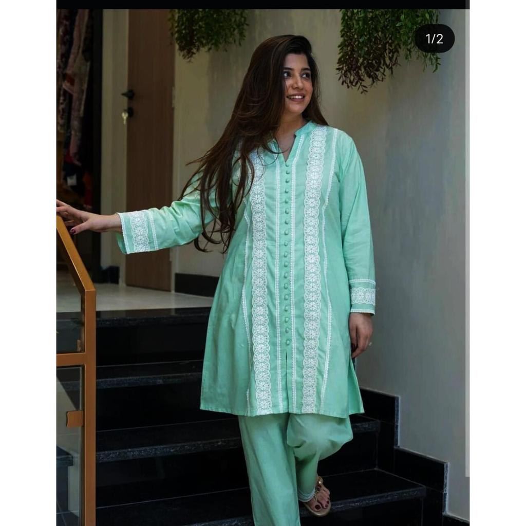 Women Designer Tunic Kurta Pant Cord Set Indian Pakistani Party Wear Kurti SC-2263