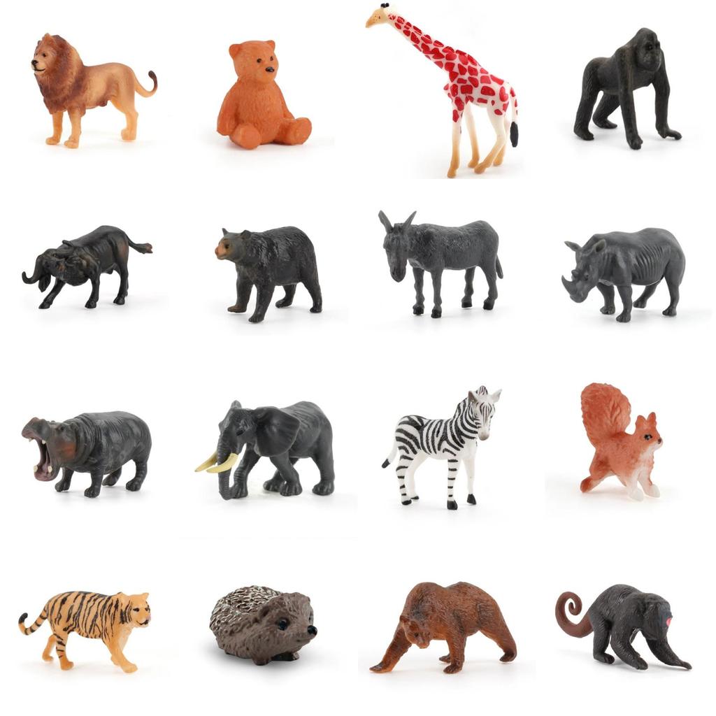 Simulation Tiger Lion Giraffe Elephant Hippopotamus Wild Animal Model Ornament For Educational Display And Collectors