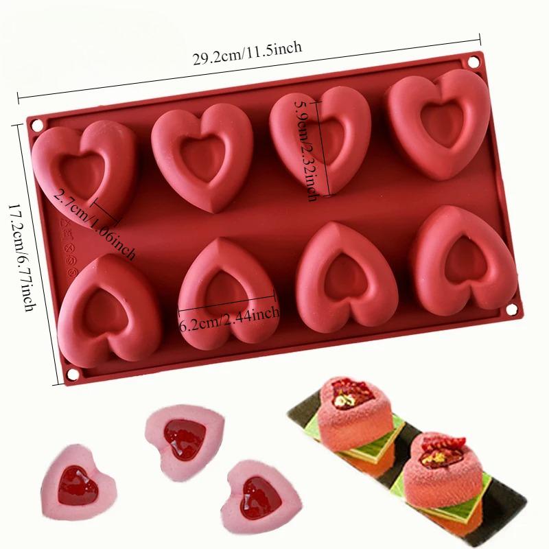 

Heart Shaped Chocolate Silicone Baking Molds for French Dessert Mousse Pastry Fondant Candy Gummy Cake Decoration Bakeware Mold