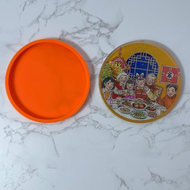 Resin Coaster Silicone Molds Durable Silicone Coaster Molds for Resin Casting Cup Mat Epoxy Resin Mold Crafts Decoration