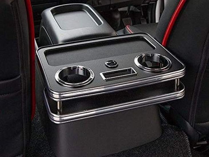Center Drink Holder V3 with RimUSB Black Leather for 200 Series Hiace Not Second-row Holder, Finish, 2WD/4WD (Front 3-Passenger Included) G22-202