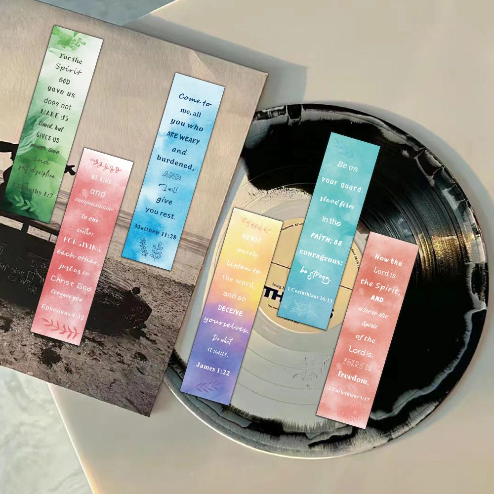 30/60PCS Bible Scripture Bookmark Nostalgia Room Card For Graffiti Laptop Luggage Creative Annotated Reading bookmarks