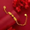 Gold-Plated Pixiu Beaded Bracelet: Luxurious Light Gold Jewelry for Women